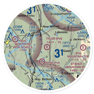 Tyler Airport (6PS8) VFR Sectional Sticker (20 mile)