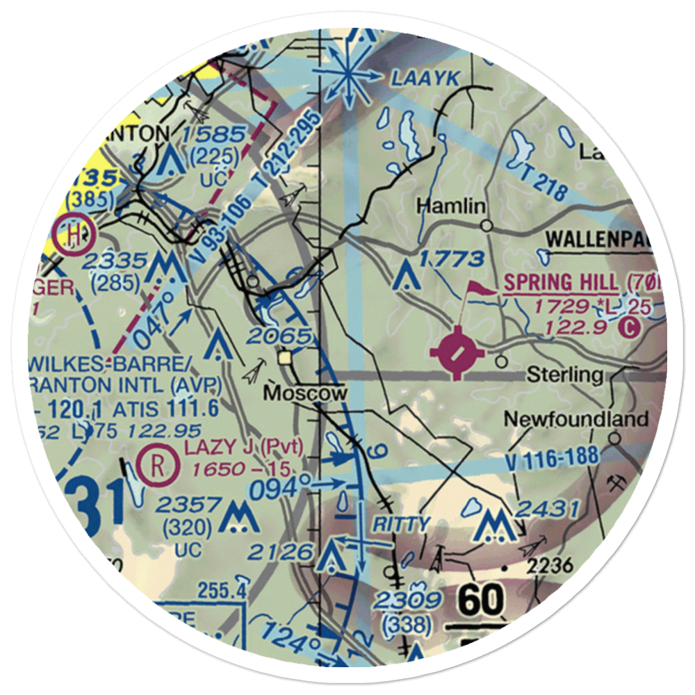 Air Haven Airport (6PA6) VFR Sectional Sticker (20 mile) 