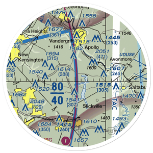 Tower Airfield (6PA1) VFR Sectional Sticker (20 mile)