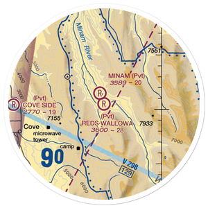 Reds Wallowa Horse Ranch Airport (6OR9) VFR Sectional Sticker (20 mile)