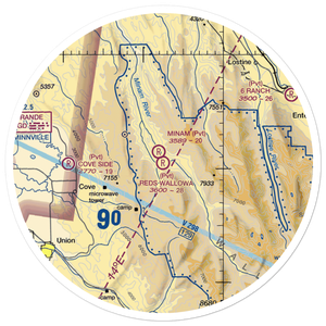 Reds Wallowa Horse Ranch Airport (6OR9) VFR Sectional Sticker (30 mile)