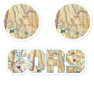 Reds Wallowa Horse Ranch Airport (6OR9) VFR Sectional Sticker Pack