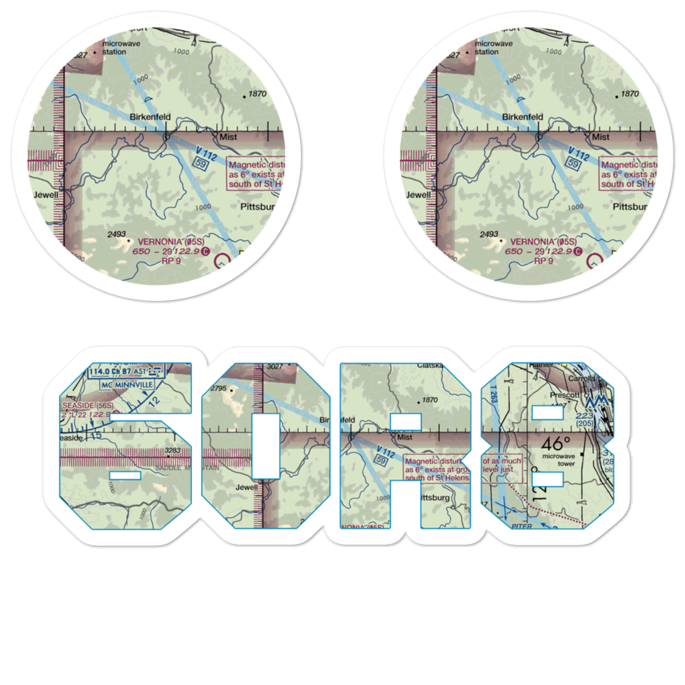 Holce & Oblack Airport (6OR8) VFR Sectional Sticker Pack 