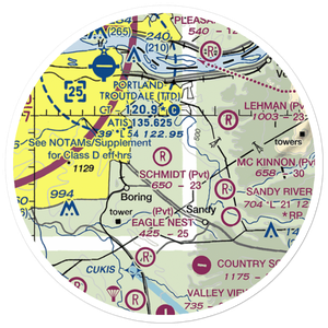 Schmidt Airport (6OR7) VFR Sectional Sticker (20 mile)
