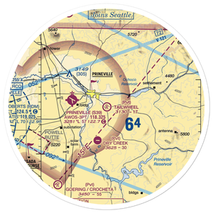 Tailwheel Airport (6OR4) VFR Sectional Sticker (30 mile)