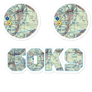 Mulberry Hill Airport (6OK9) VFR Sectional Sticker Pack