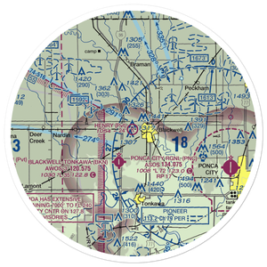 Earl Henry Airport (6OK6) VFR Sectional Sticker (30 mile)