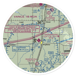 White Airport (6OK0) VFR Sectional Sticker (30 mile)