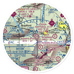 Kemps Field of Dreams Airport (6OH9) VFR Sectional Sticker (20 mile)