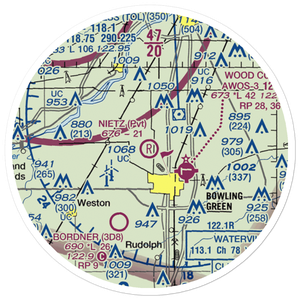 Nietz Airport (6OH7) VFR Sectional Sticker (20 mile)