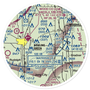 Shelton Airport (6OH6) VFR Sectional Sticker (20 mile)