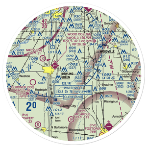 Shelton Airport (6OH6) VFR Sectional Sticker (30 mile)