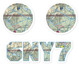 Piolis Brookside Airport (6NY7) VFR Sectional Sticker Pack