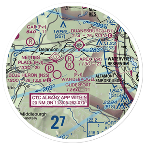 West Township Airport (6NY4) VFR Sectional Sticker (20 mile)