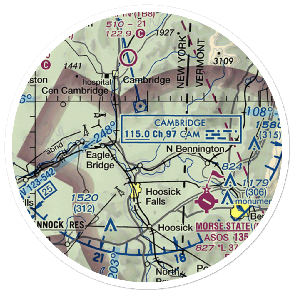 Meerwarth Airport (6NK2) VFR Sectional Sticker (20 mile) 