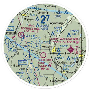 Casey's Airport (6NK1) VFR Sectional Sticker (20 mile)