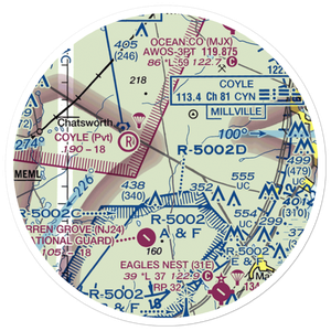 Lentine South Airport (6NJ0) VFR Sectional Sticker (20 mile)
