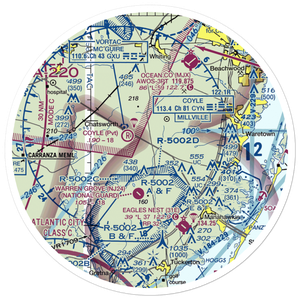 Lentine South Airport (6NJ0) VFR Sectional Sticker (30 mile)