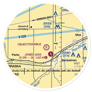 Hoppy's Airport (6NE8) VFR Sectional Sticker (20 mile)