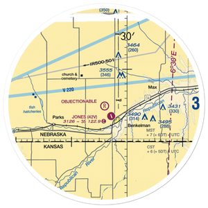 Hoppy's Airport (6NE8) VFR Sectional Sticker (30 mile)