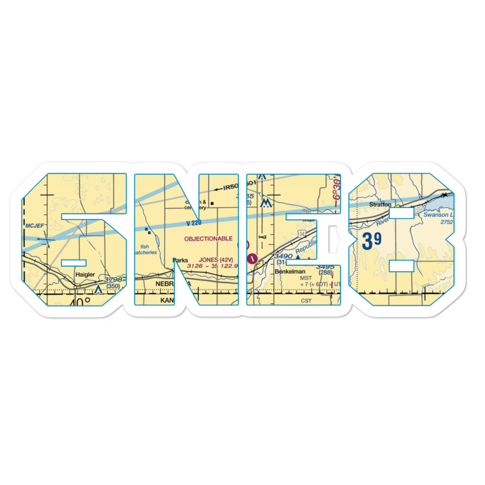 Hoppy's Airport (6NE8) VFR Sectional Sticker 