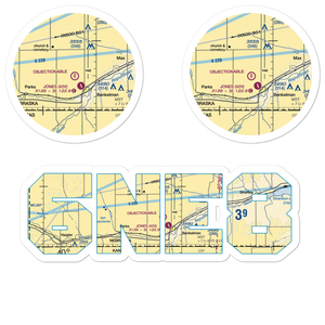 Hoppy's Airport (6NE8) VFR Sectional Sticker Pack