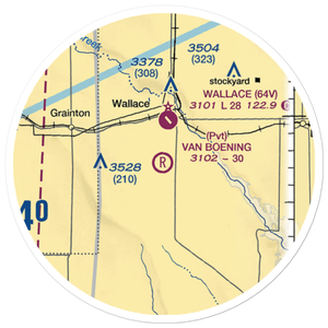 Van Boening Airport (6NE0) VFR Sectional Sticker (20 mile)