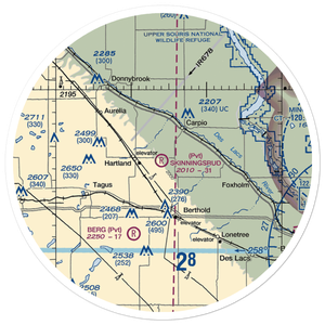 Skinningsrud Airport (6ND9) VFR Sectional Sticker (30 mile)