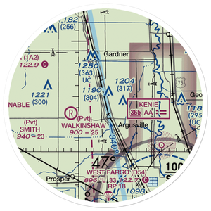 Lisburg Airport (6ND3) VFR Sectional Sticker (20 mile)