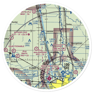 Lisburg Airport (6ND3) VFR Sectional Sticker (30 mile)