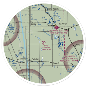 Larson Airport (6ND2) VFR Sectional Sticker (30 mile)