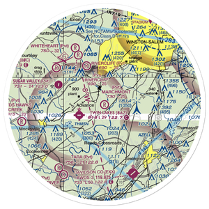 Marchmont Plantation Airpark (6NC8) VFR Sectional Sticker (30 mile)