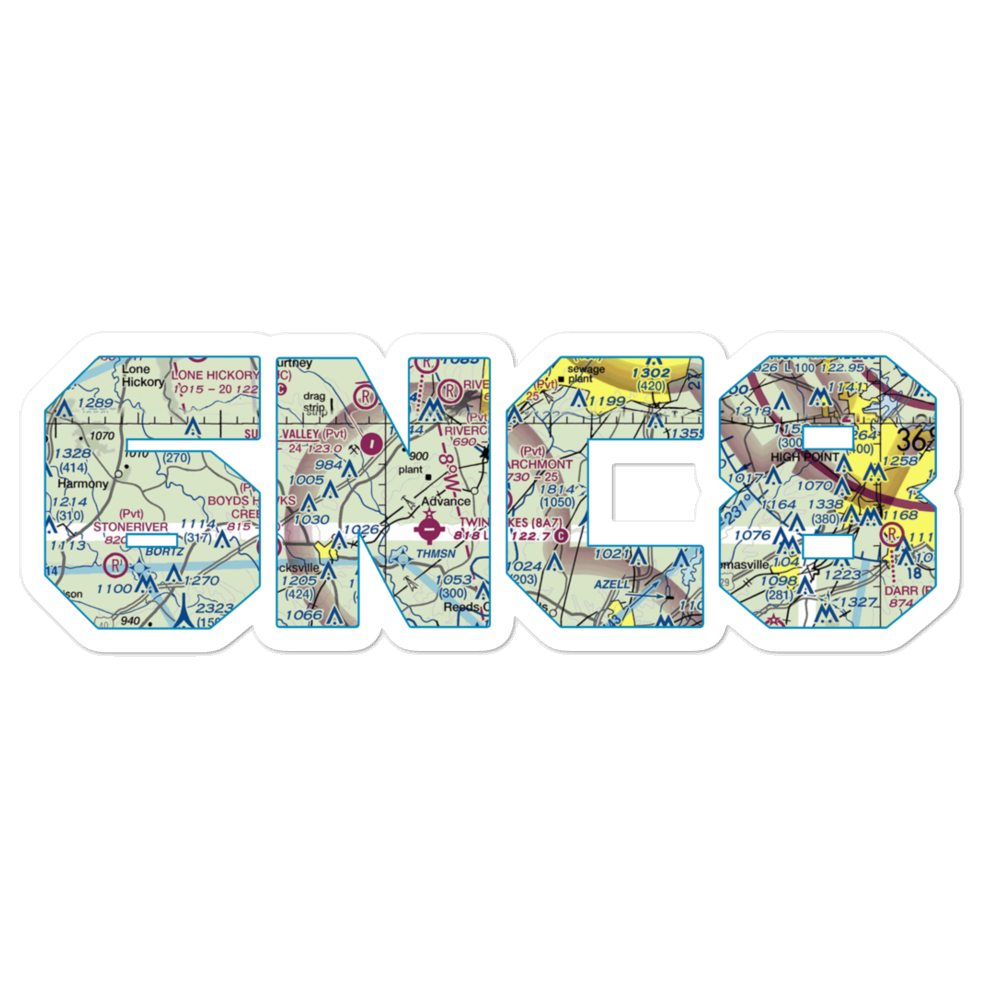 Marchmont Plantation Airpark (6NC8) VFR Sectional Sticker 