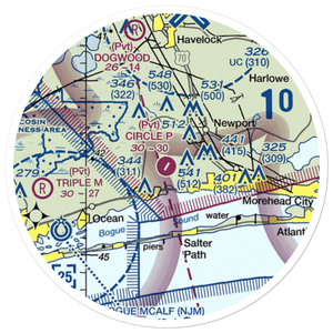 Circle P Farm Airport (6NC7) VFR Sectional Sticker (20 mile)
