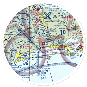 Circle P Farm Airport (6NC7) VFR Sectional Sticker (30 mile)