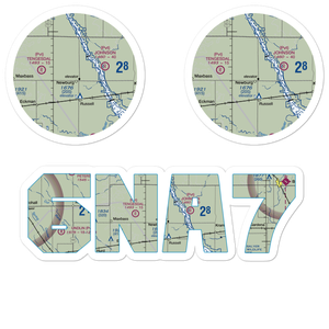 Kersten Brothers Airport (6NA7) VFR Sectional Sticker Pack