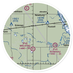 Marsh Brothers Airstrip (6NA6) VFR Sectional Sticker (20 mile)