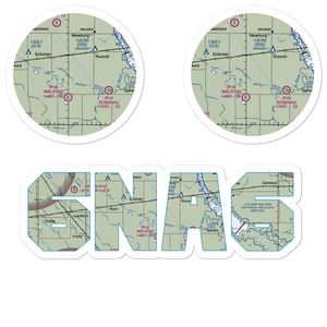 Marsh Brothers Airstrip (6NA6) VFR Sectional Sticker Pack