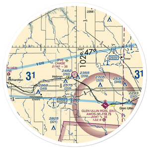 Chase Airstrip (6NA5) VFR Sectional Sticker (30 mile)
