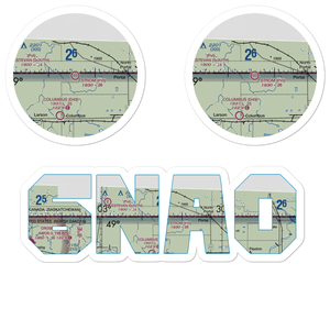 Strom Private Airport (6NA0) VFR Sectional Sticker Pack