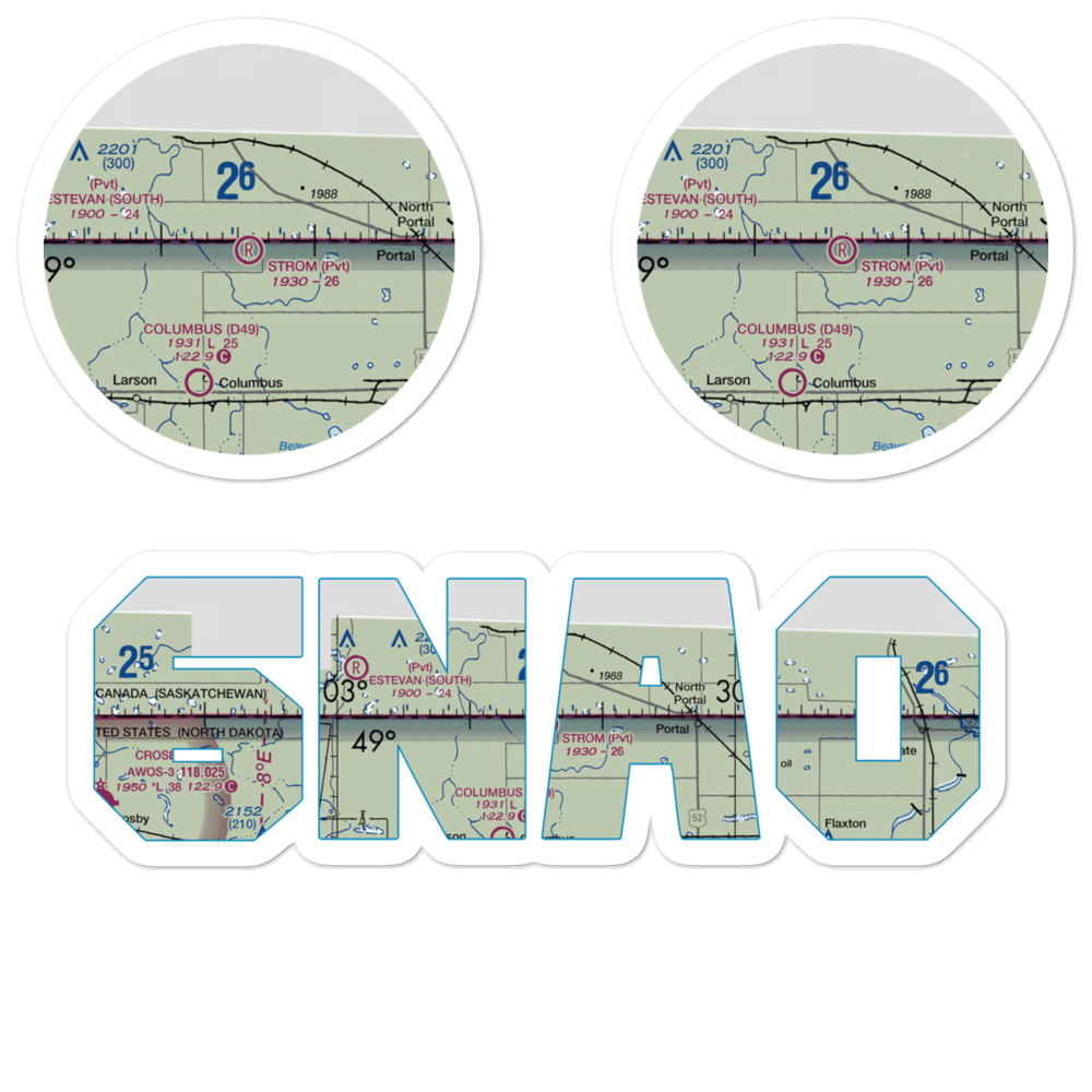 Strom Private Airport (6NA0) VFR Sectional Sticker Pack 