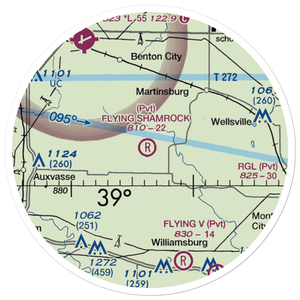 Flying Shamrock Airport (6MU4) VFR Sectional Sticker (20 mile)