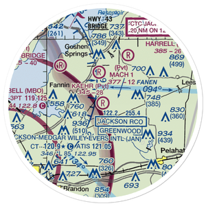 Kaehr Airport (6MS6) VFR Sectional Sticker (20 mile)