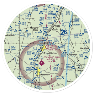 Wells Farm Airport (6MS2) VFR Sectional Sticker (30 mile)