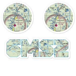 Wells Farm Airport (6MS2) VFR Sectional Sticker Pack