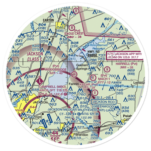 Woodbridge Airport (6MS1) VFR Sectional Sticker (30 mile)