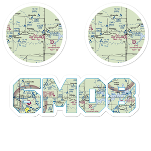 Brazeale Farm Airport (6MO8) VFR Sectional Sticker Pack
