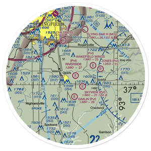 Riverside Landings Airport (6MO7) VFR Sectional Sticker (30 mile)