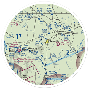 Winter Field (6MO6) VFR Sectional Sticker (30 mile)