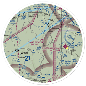 Flying 'E' Airport (6MO3) VFR Sectional Sticker (30 mile)